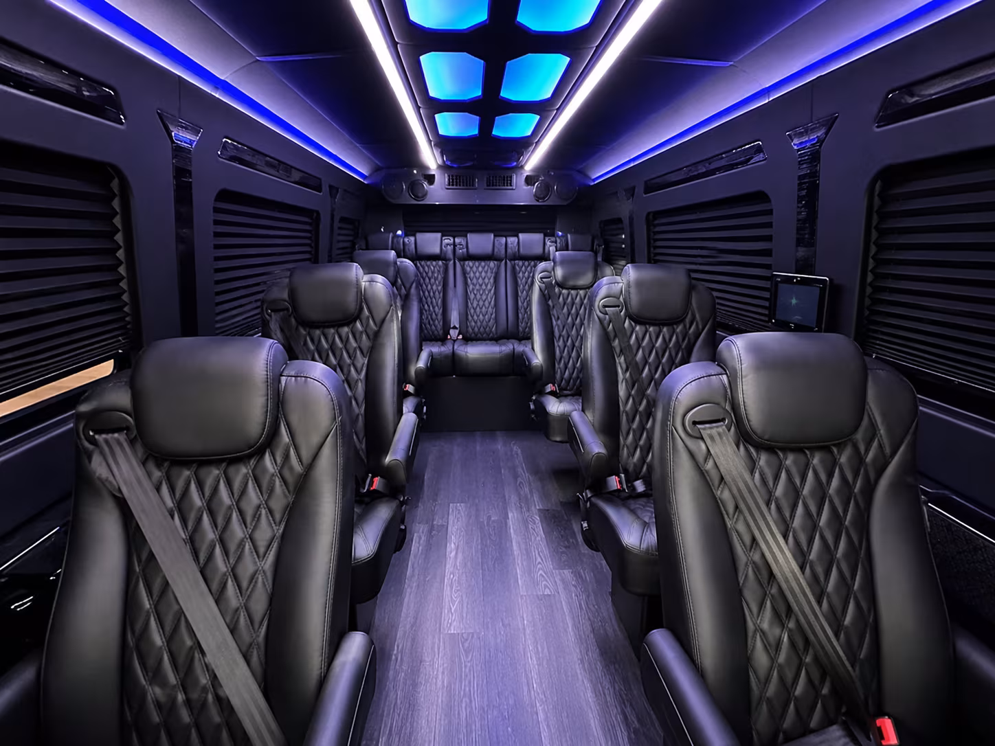 Virginia Beach Airport Shuttle & Transportation party bus interior