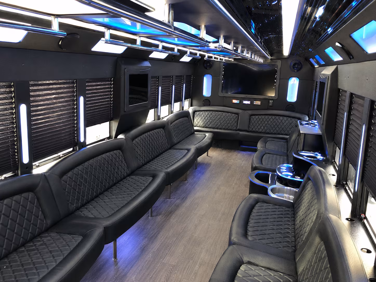 Virginia Beach Sporting Event Transportation party bus exterior